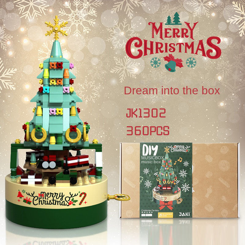 DIY Musical Christmas Tree with Rotating Blocks