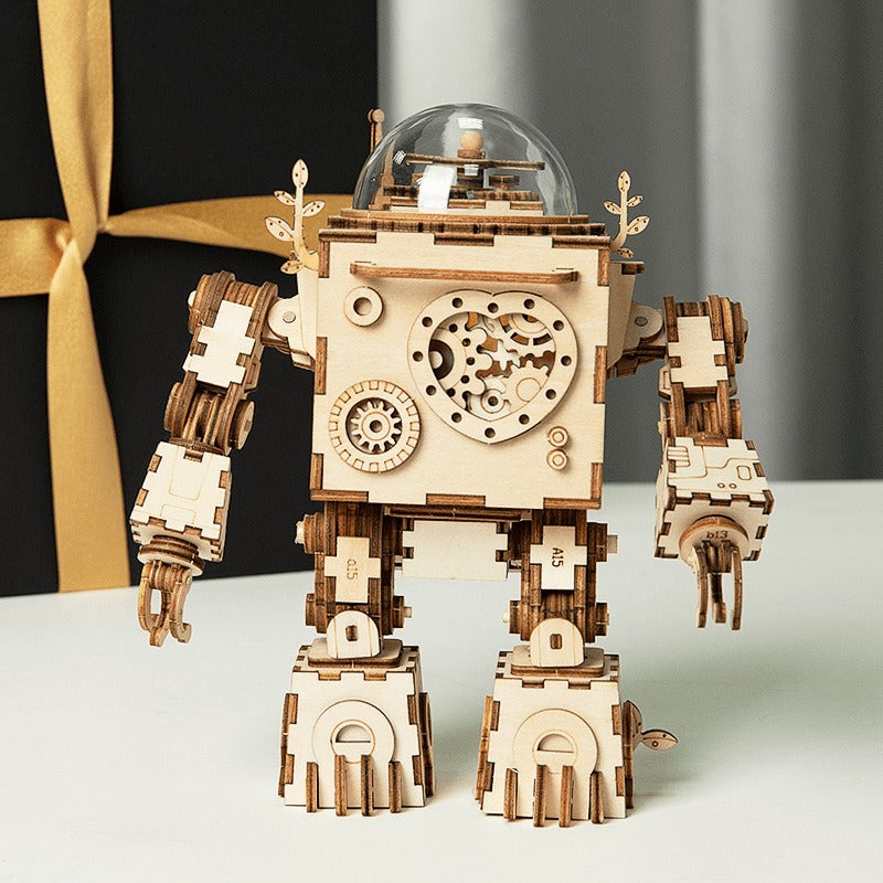 DIY Handmade Punk Robot Music Box: Creative Gifts and Decoration for Kids