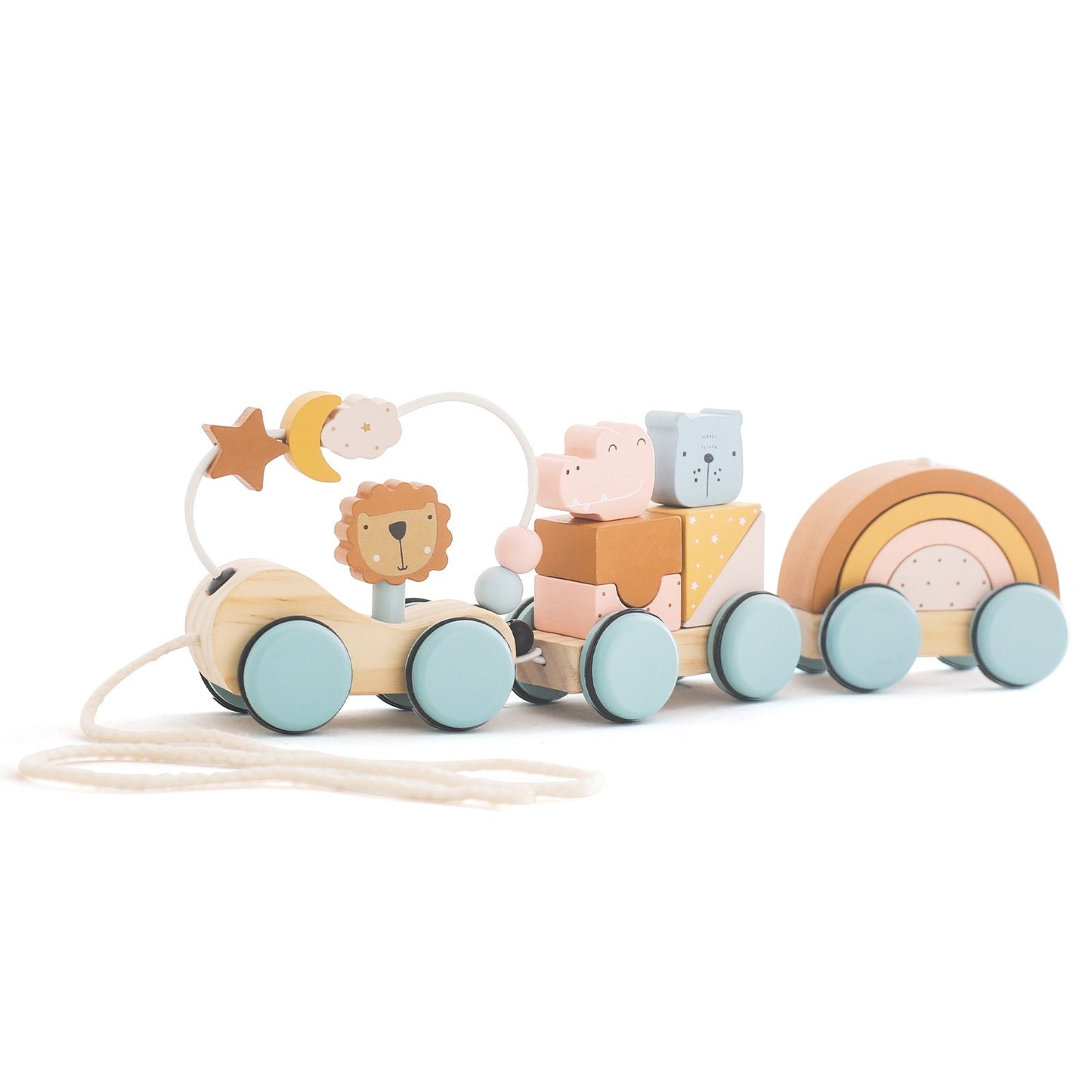 Animal-Themed Shape and Bead Matching Train