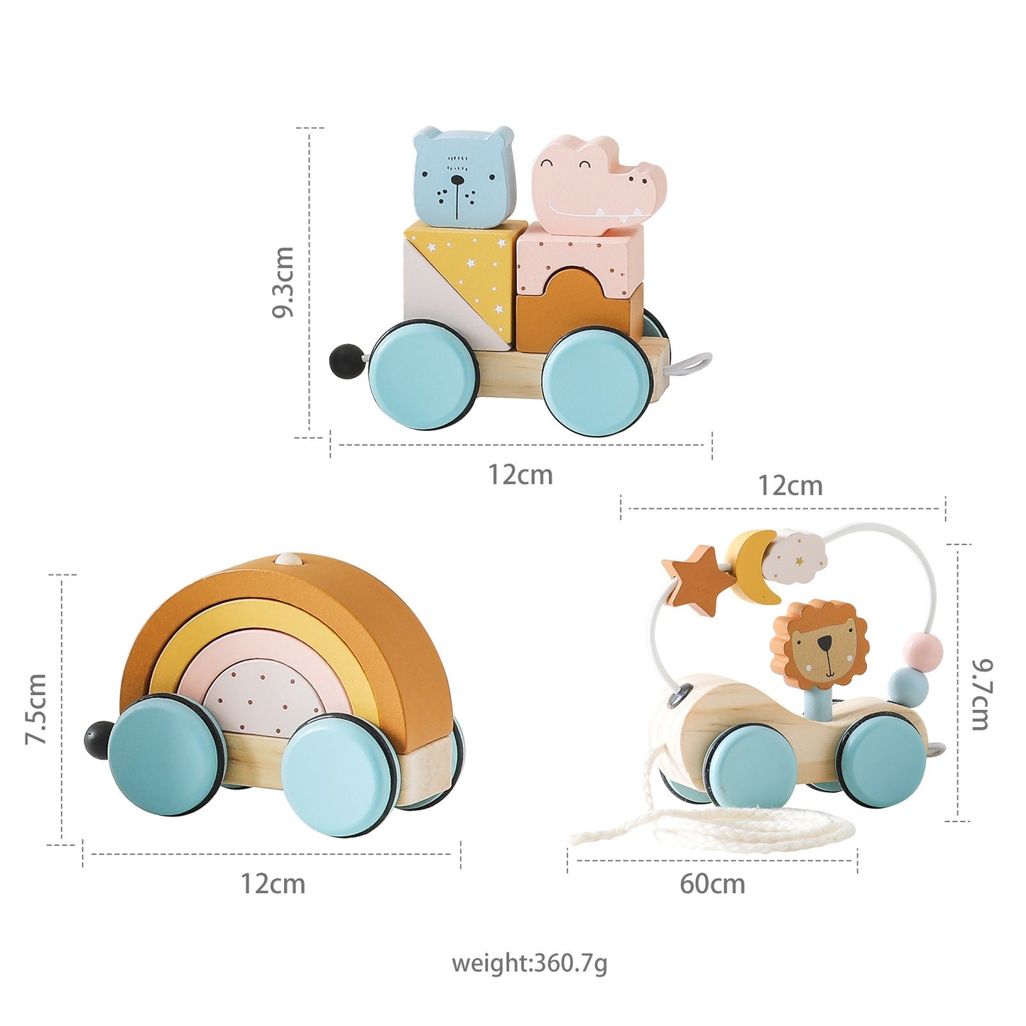 Animal-Themed Shape and Bead Matching Train