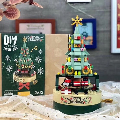 DIY Musical Christmas Tree with Rotating Blocks