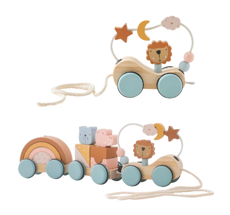 Animal-Themed Shape and Bead Matching Train