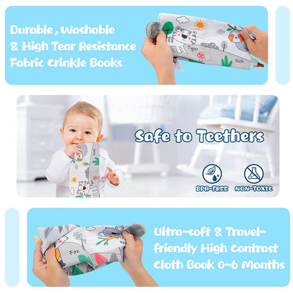 High Contrast 3D Fabric Book for Babies, Touch It and Feel It