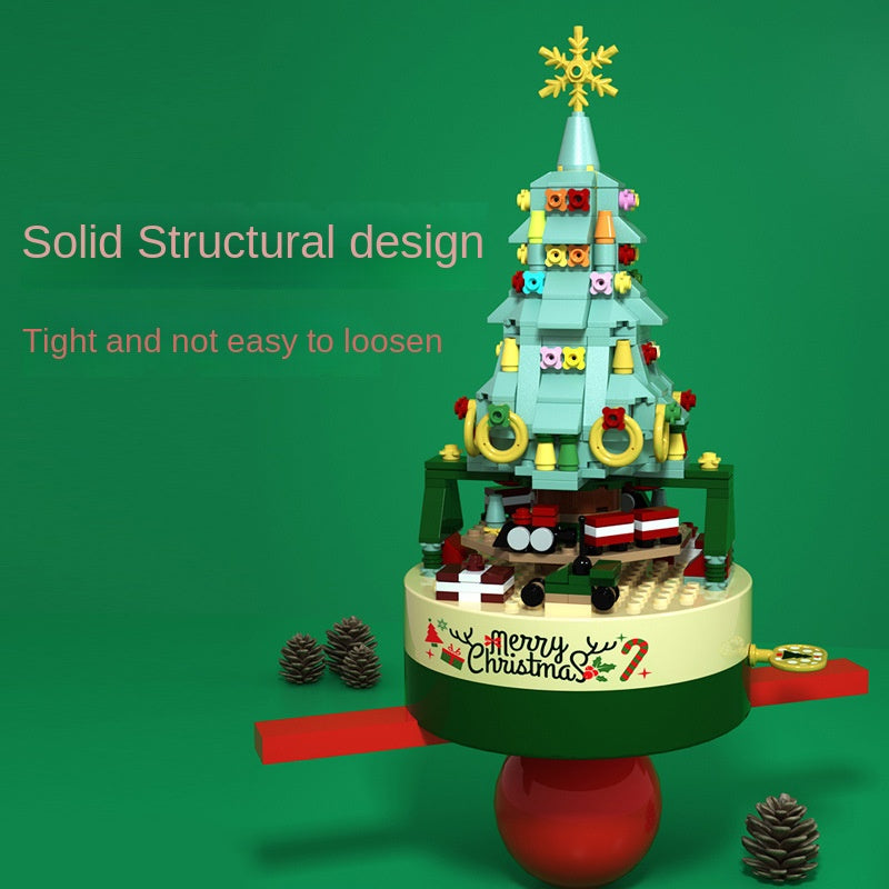 DIY Musical Christmas Tree with Rotating Blocks