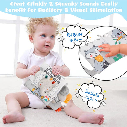 High Contrast 3D Fabric Book for Babies, Touch It and Feel It